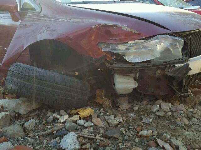 1HGFA16847L000314 - 2007 HONDA CIVIC EX RED photo 9