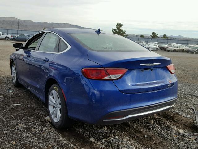 1C3CCCAB2GN186390 - 2016 CHRYSLER 200 LIMITE BLUE photo 3