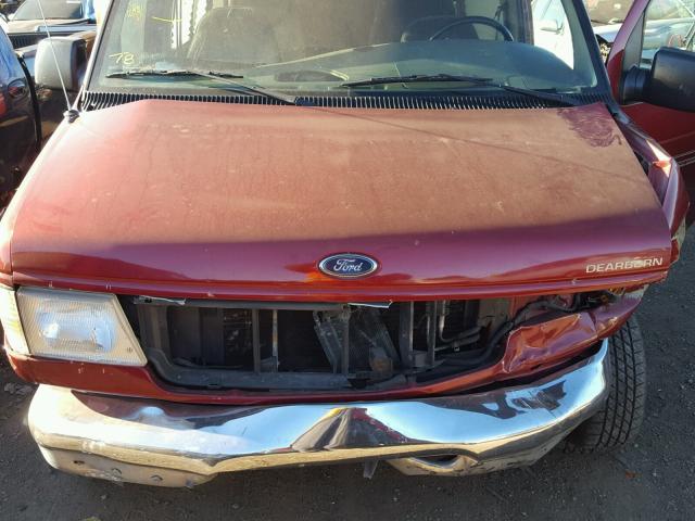 1FDRE1424YHA26975 - 2000 FORD ECONOLINE BURGUNDY photo 7