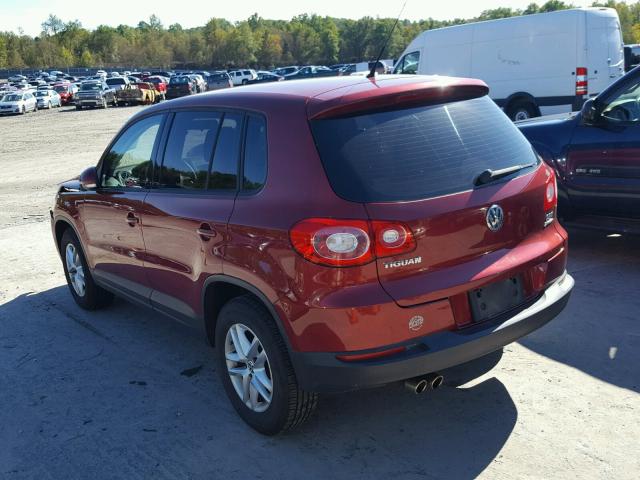 WVGBV7AXXBW001585 - 2011 VOLKSWAGEN TIGUAN S RED photo 3