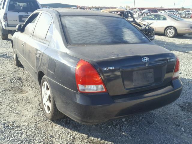 KMHDN45D43U653039 - 2003 HYUNDAI ELANTRA GL BLACK photo 3