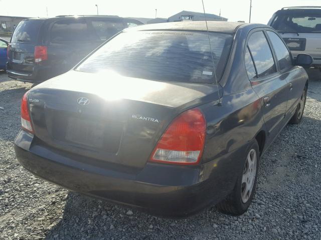 KMHDN45D43U653039 - 2003 HYUNDAI ELANTRA GL BLACK photo 4