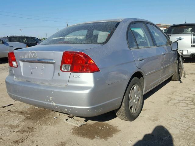 1HGES16583L027542 - 2003 HONDA CIVIC LX SILVER photo 4