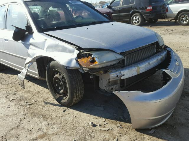 1HGES16583L027542 - 2003 HONDA CIVIC LX SILVER photo 9