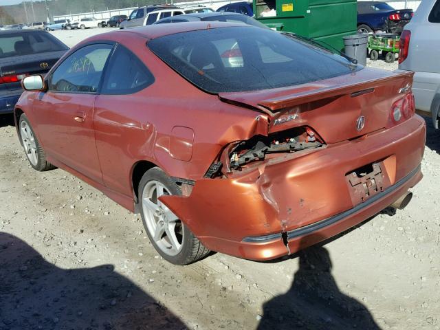 JH4DC53045S000708 - 2005 ACURA RSX TYPE-S ORANGE photo 3