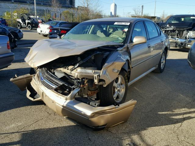 2G1WH52K349227153 - 2004 CHEVROLET IMPALA LS GOLD photo 2