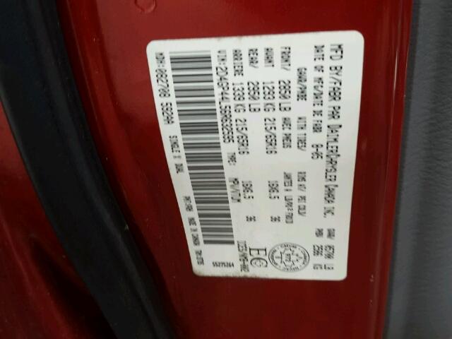 2D4GP44L56R632595 - 2006 DODGE GRAND CARA RED photo 10