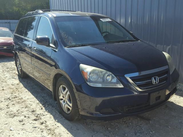 5FNRL38786B124156 - 2006 HONDA ODYSSEY EX BLUE photo 1