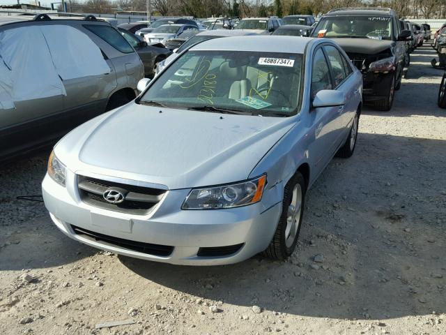 5NPEU46C68H323180 - 2008 HYUNDAI SONATA SE BLUE photo 2