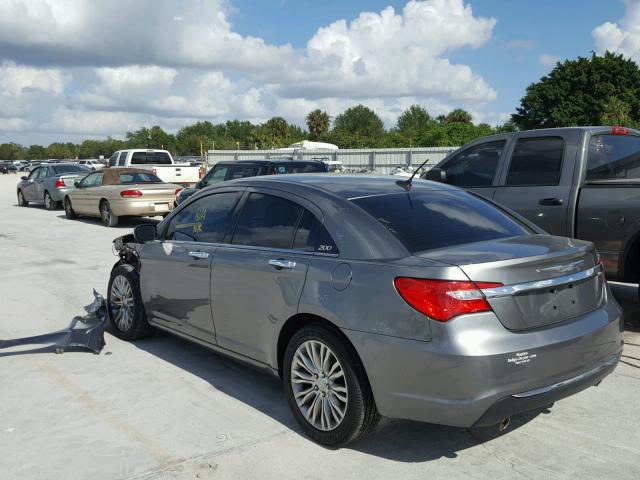 1C3CCBCG9DN712240 - 2013 CHRYSLER 200 LIMITE GRAY photo 3