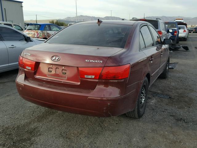 5NPET4AC1AH604271 - 2010 HYUNDAI SONATA GLS MAROON photo 4