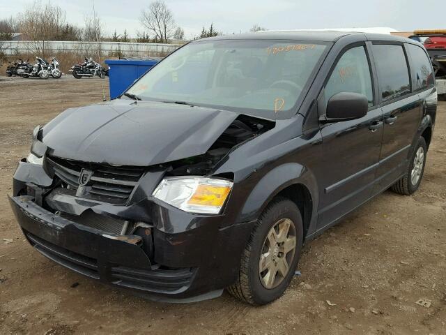 2D8HN44H98R104677 - 2008 DODGE GRAND CARA BLACK photo 2