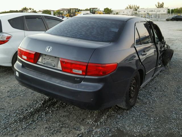 1HGCM56455A194939 - 2005 HONDA ACCORD LX GRAY photo 4