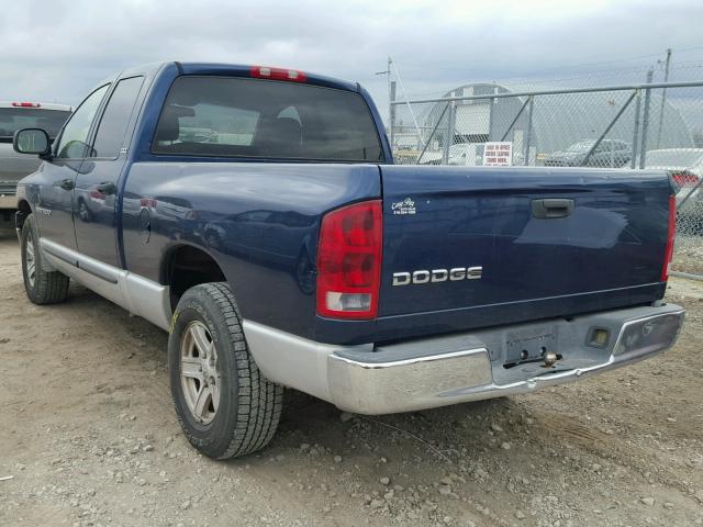 3D7HA18NX2G168111 - 2002 DODGE RAM 1500 BLUE photo 3