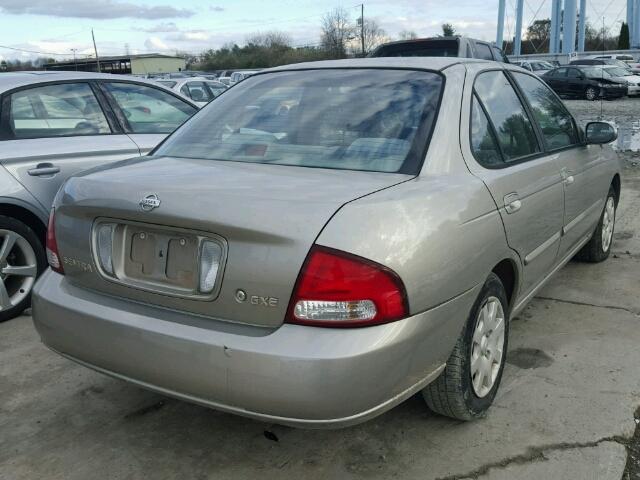 3N1CB51D61L437689 - 2001 NISSAN SENTRA XE BEIGE photo 4