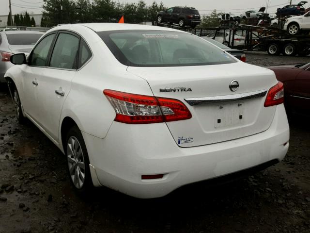 3N1AB7AP9FY216353 - 2015 NISSAN SENTRA S WHITE photo 3