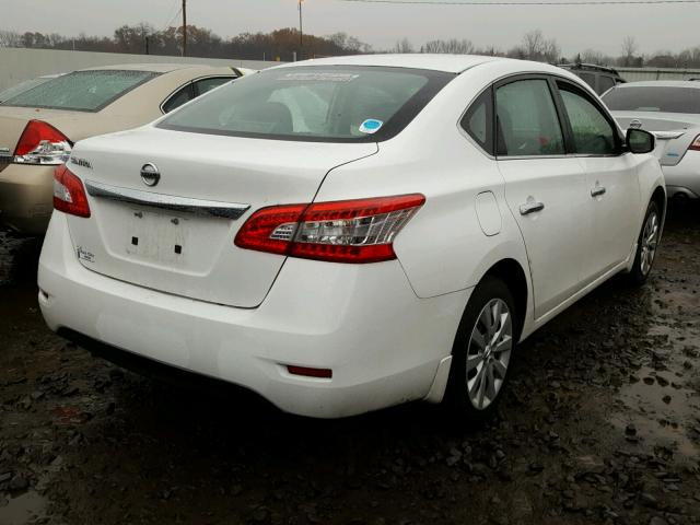 3N1AB7AP9FY216353 - 2015 NISSAN SENTRA S WHITE photo 4