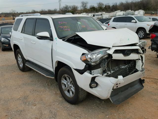 JTEBU5JR1F5208791 - 2015 TOYOTA 4RUNNER SR WHITE photo 1