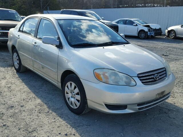 JTDBR32E230022367 - 2003 TOYOTA COROLLA CE SILVER photo 1