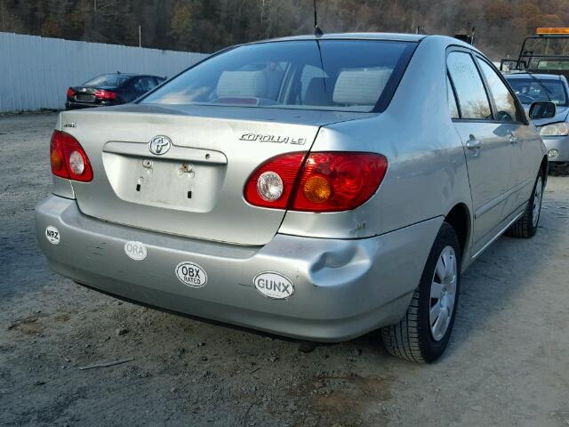 JTDBR32E230022367 - 2003 TOYOTA COROLLA CE SILVER photo 4