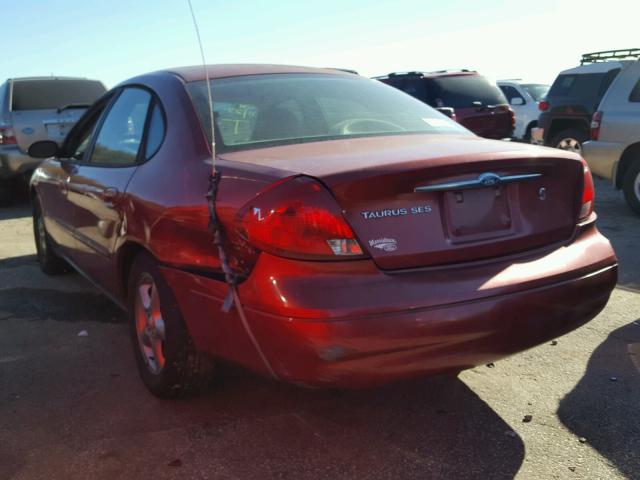 1FAFP55S6YA275025 - 2000 FORD TAURUS SES RED photo 3