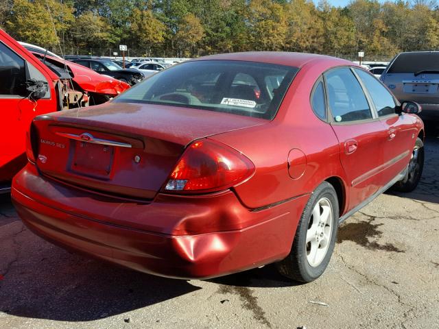 1FAFP55S6YA275025 - 2000 FORD TAURUS SES RED photo 4