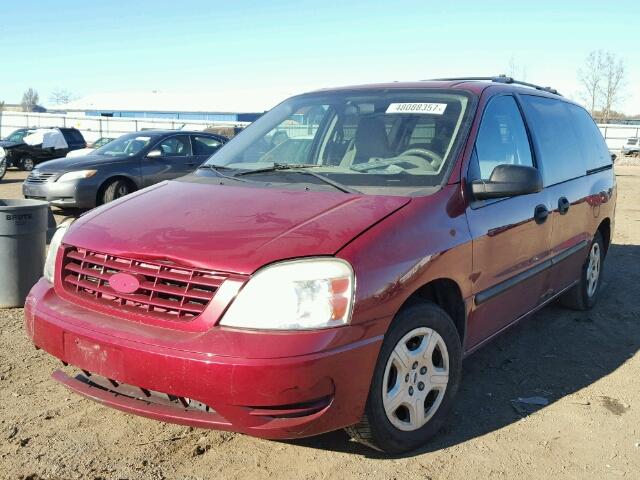 2FMZA51675BA35821 - 2005 FORD FREESTAR S RED photo 2