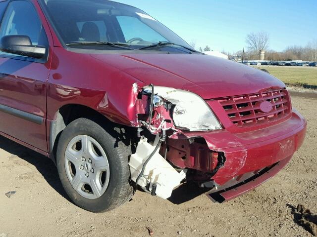 2FMZA51675BA35821 - 2005 FORD FREESTAR S RED photo 9