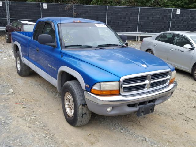 1B7GG22Y2XS105887 - 1999 DODGE DAKOTA BLUE photo 1