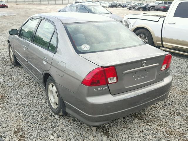 JHMES95605S014119 - 2005 HONDA CIVIC HYBR SILVER photo 3