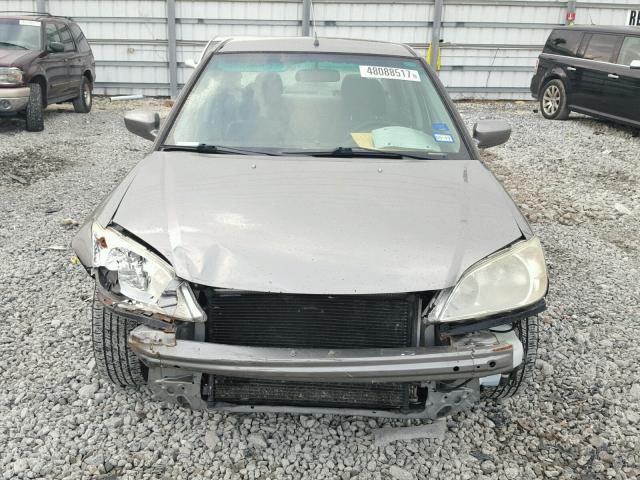 JHMES95605S014119 - 2005 HONDA CIVIC HYBR SILVER photo 9