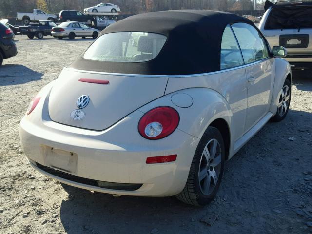 3VWPF31Y96M312775 - 2006 VOLKSWAGEN NEW BEETLE CREAM photo 4