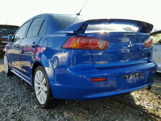 JA3AU86W09U028016 - 2009 MITSUBISHI LANCER GTS BLUE photo 3