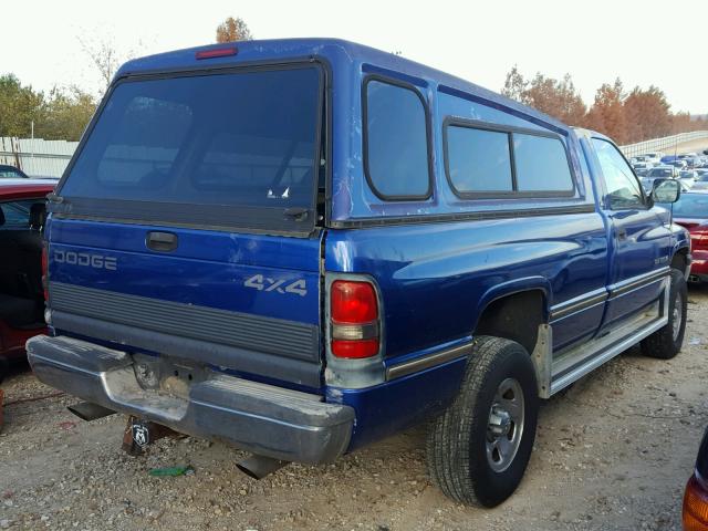 1B7HF16Y2SS161980 - 1995 DODGE RAM 1500 BLUE photo 4