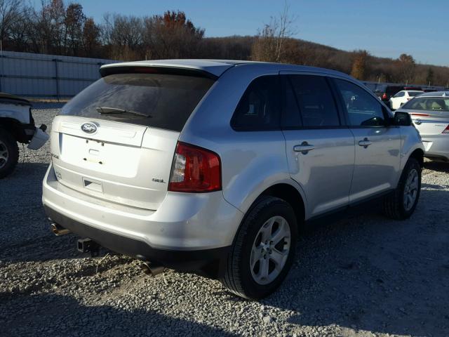 2FMDK3JC1DBC40535 - 2013 FORD EDGE SEL SILVER photo 4