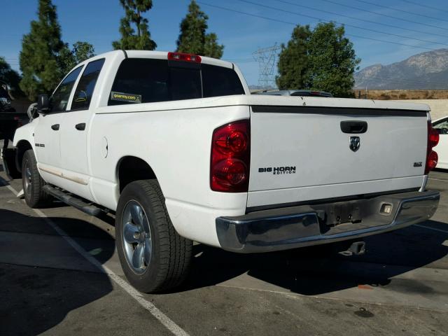 1D7HA18287S132827 - 2007 DODGE RAM 1500 S WHITE photo 3