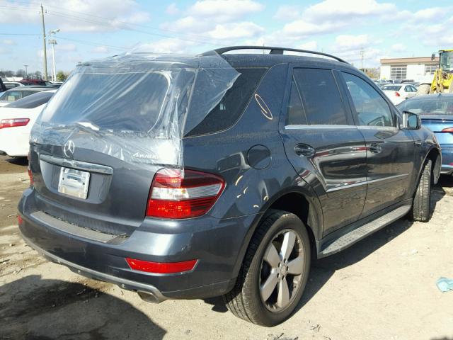 4JGBB8GB6BA715656 - 2011 MERCEDES-BENZ ML 350 4MA GRAY photo 4