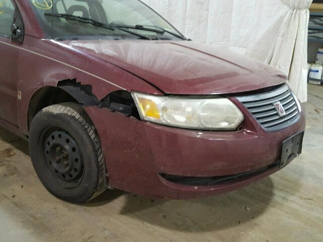 1G8AJ52F35Z130108 - 2005 SATURN ION LEVEL MAROON photo 9