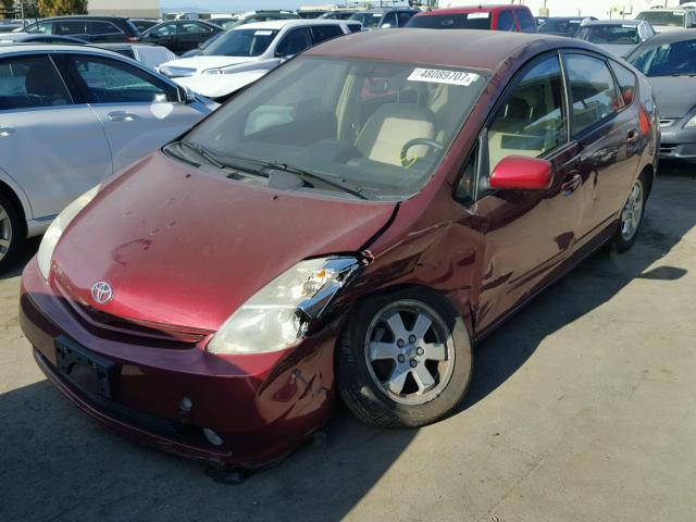 JTDKB20U653084851 - 2005 TOYOTA PRIUS RED photo 2