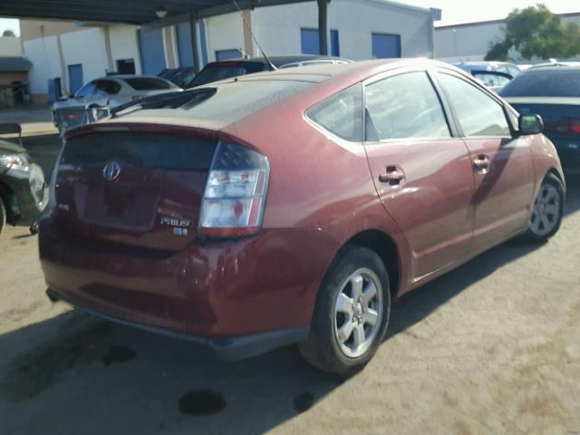 JTDKB20U653084851 - 2005 TOYOTA PRIUS RED photo 4