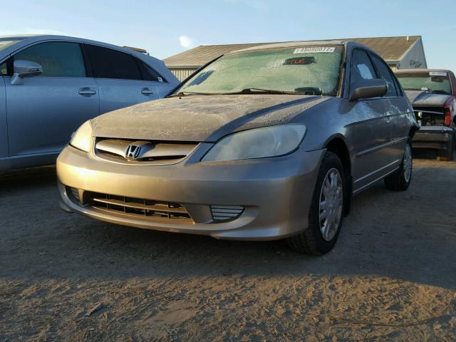 2HGES26704H547921 - 2004 HONDA CIVIC EX BROWN photo 2