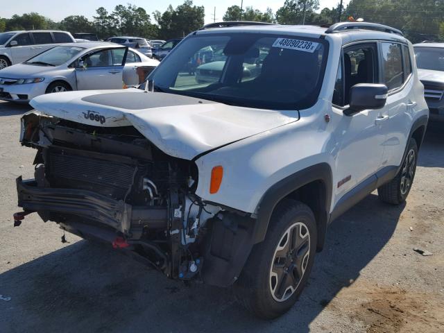 ZACCJBCT4GPC86984 - 2016 JEEP RENEGADE T WHITE photo 2