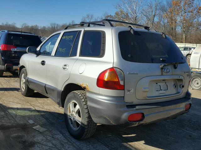 KM8SC13E54U722796 - 2004 HYUNDAI SANTA FE G SILVER photo 3