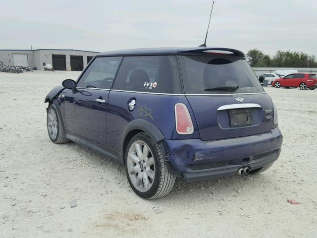 WMWRE33455TD96702 - 2005 MINI COOPER S PURPLE photo 3