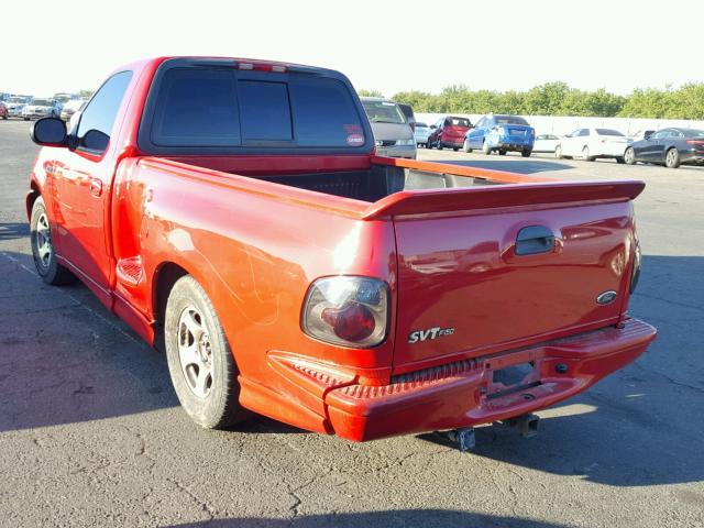 2FTZF0730XCA95068 - 1999 FORD F150 SVT L RED photo 3