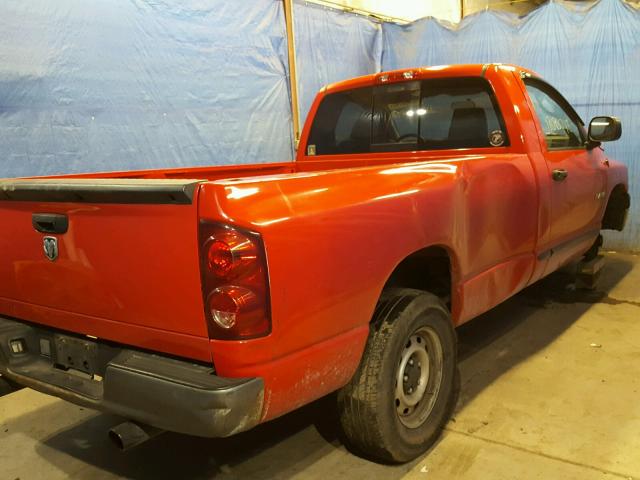 1D7HA16K08J139779 - 2008 DODGE RAM 1500 S RED photo 4