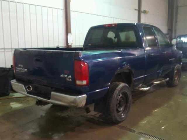 3D7KU28D23G799589 - 2003 DODGE RAM 2500 S BLUE photo 4