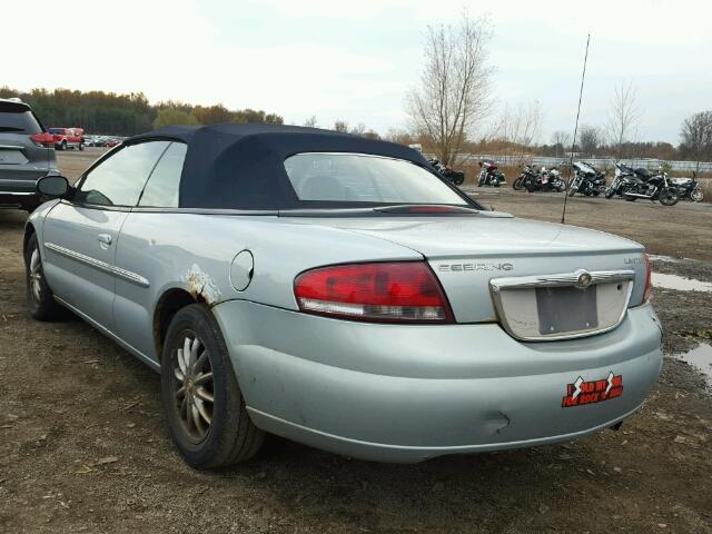 1C3EL65R72N352557 - 2002 CHRYSLER SEBRING LI BLUE photo 3