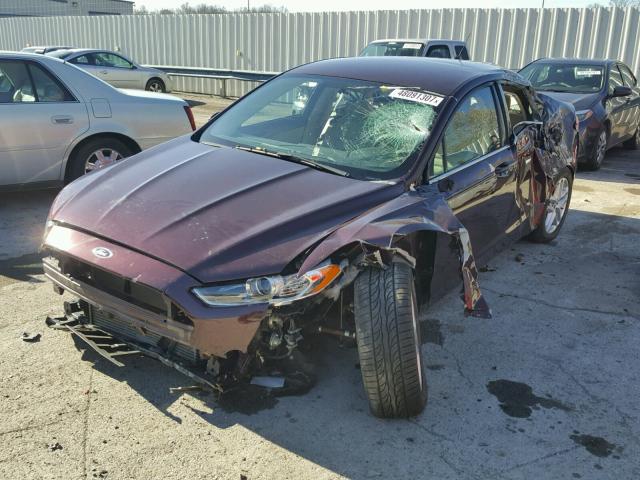 3FA6P0HR4DR171788 - 2013 FORD FUSION SE MAROON photo 2