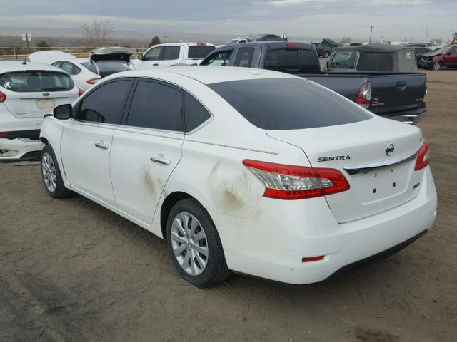 3N1AB7AP9DL691334 - 2013 NISSAN SENTRA S WHITE photo 3